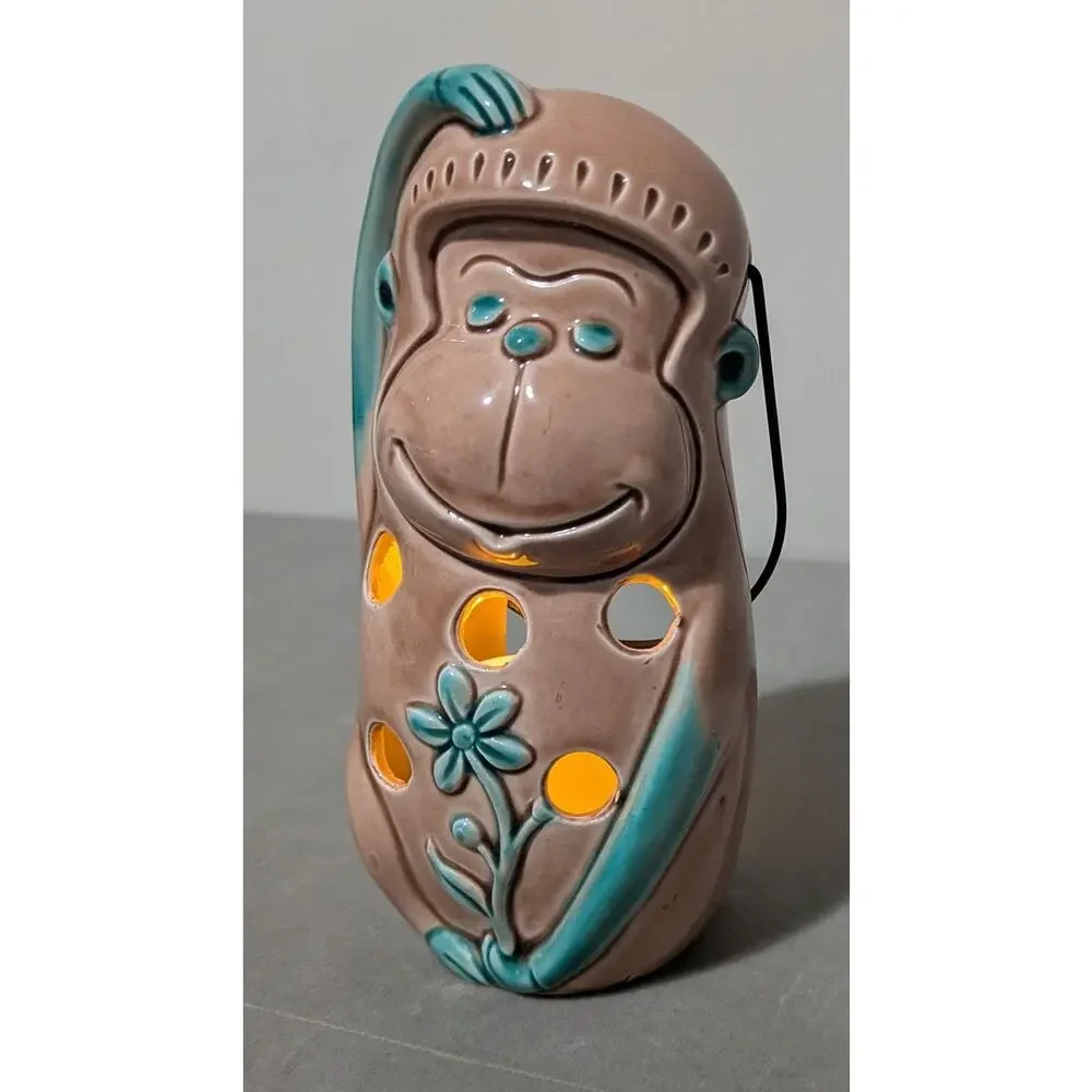 Vintage Criterion Products Japanese Ceramic Monkey Tea Light Candle Holder